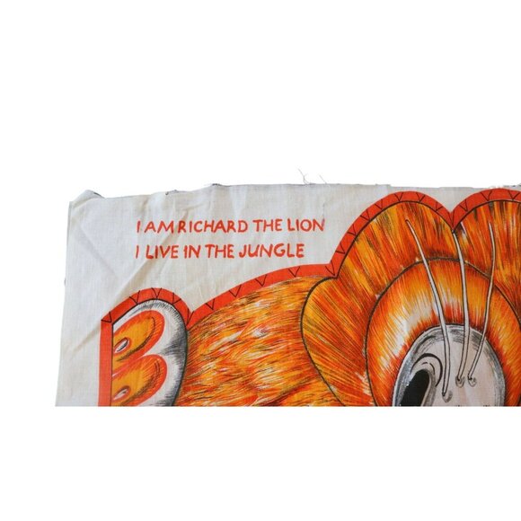 Vintage Richard the Lion Cut and Sew Pattern Printed on Cotton Pillow Pattern - Picture 4 of 4